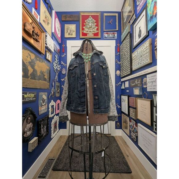 Sz 2X Torrid Jean Jacket Hoodie - Picture 8 of 15